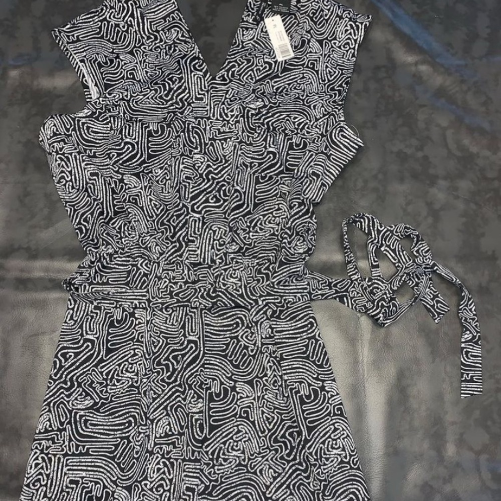 black & white jumpsuit